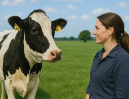 Vache agricultrice
